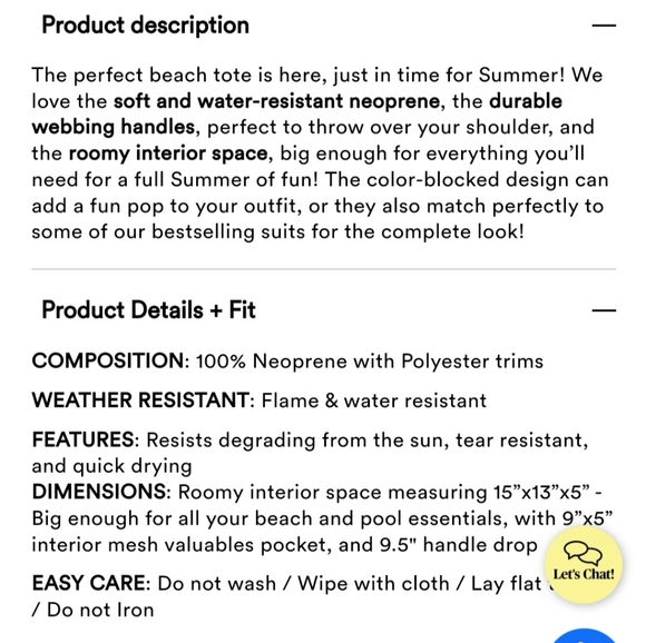 NWT neoprene Beach bag - Picture 4 of 5